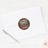 Ermüdet, aber für immer ein Lehrer bei Herzlehrern Runder Aufkleber (Umschlag)