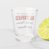 ermüdet: Auf Wiedersehen Tension Hallo Pension Nam Schnapsglas (Rückseite)