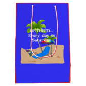 Ermüdet... Jeder Tag ist Samstag. Mittlere Geschenktüte (Rückseite)