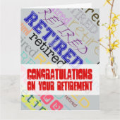 Ermüdete Herzlichen Glückwunsch zur Pensionierung Karte (Gelbe Blume)