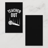 Ermüdete Lehrerin aus dem Mic Drop Rente Visitenkarte (Vorne/Hinten)