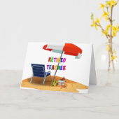 Ermüdete Lehrerin...Zeit zum Entspannen... Karte (Gelbe Blume)