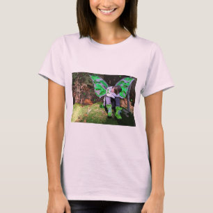 Ermüdete Lyme-Krankheit Krieger mit Angel-Wings-Ze T-Shirt