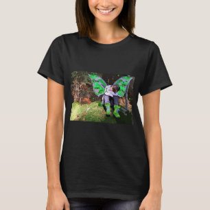 Ermüdete Lyme-Krankheit Krieger mit Angel-Wings-Ze T-Shirt