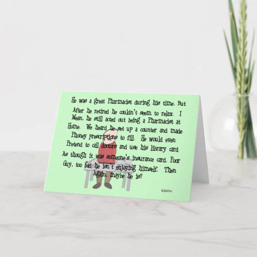 Ermüdeter Apotheker "Can't Lass Go" Geschenke für Karte (Vorderseite)