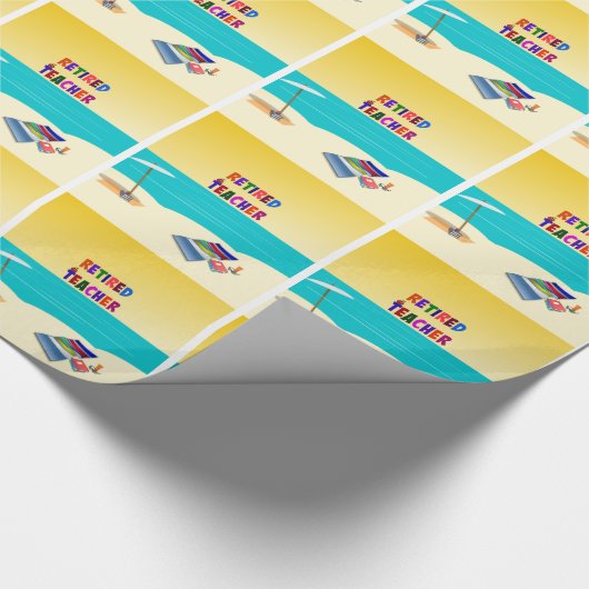 Ermüdeter Lehrer, Spaß in der Sonne Geschenkpapier (Ecke)