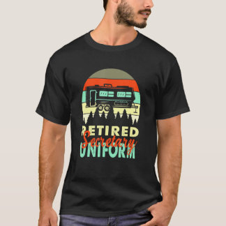 Ermüdeter Sekretär Uniform Rv Camping Retirement T-Shirt