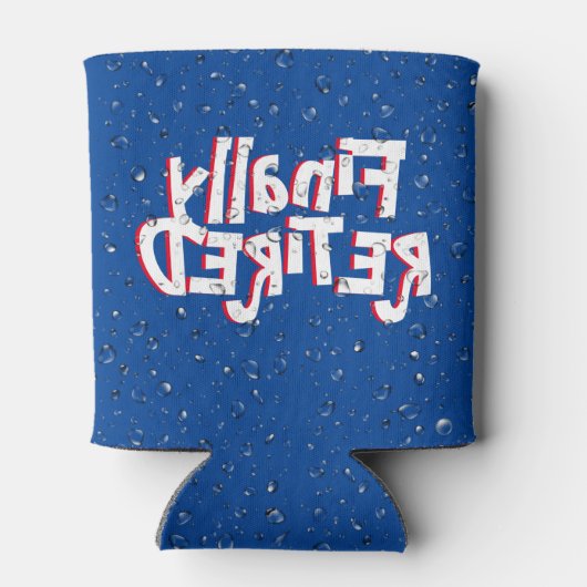 Ermüdeter Text und Wassertropfen können kühler wer Dosenkühler (Rückseite)