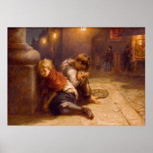 Ermüdetes Minnesänger (1883) ~Augustus Edwin Poster