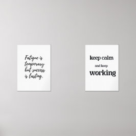 Ermüdung ist vorübergehend, aber Erfolg hält an Bilderwand Sets