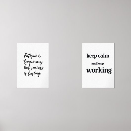 Ermüdung ist vorübergehend, aber Erfolg hält an Bilderwand Sets (Vorderseite)