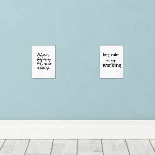 Ermüdung ist vorübergehend, aber Erfolg hält an Bilderwand Sets (Holzboden)