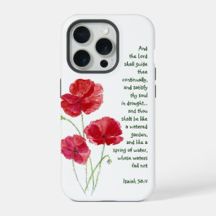 Ermutige Schrift Jesaja Mohn Garten Blume iPhone 15 Pro Hülle