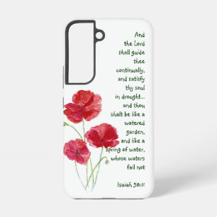 Ermutige Schrift Jesaja Mohn Garten Blume Samsung Galaxy Hülle