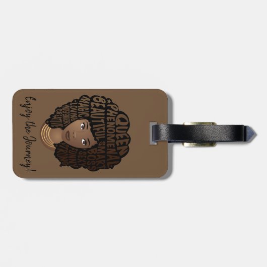 Ermutigen schwarze Frauen, genießen Sie die Reise, Gepäckanhänger (Rückseite horizontal)