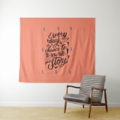 Ermutigend an Ihr selbst-Message-Design glauben Wandteppich (Beispiel (Horizontal))