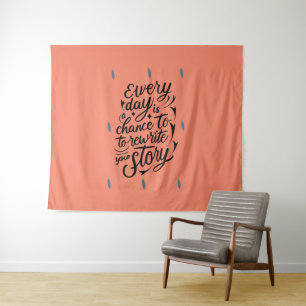 Ermutigend an Ihr selbst-Message-Design glauben Wandteppich
