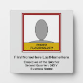 Ermutigend, Basic Staff Recognition Award Plaque Fotoplatte (Vorderseite)