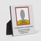 Ermutigend, Basic Staff Recognition Award Plaque Fotoplatte (Vorderseite)