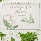 Ermutigend Bibel Verse Magnolia Wasserfarbskript Geschirrtuch (Gefaltet)