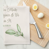 Ermutigend Bibel Verse Magnolia Wasserfarbskript Geschirrtuch (Viertel Falte)