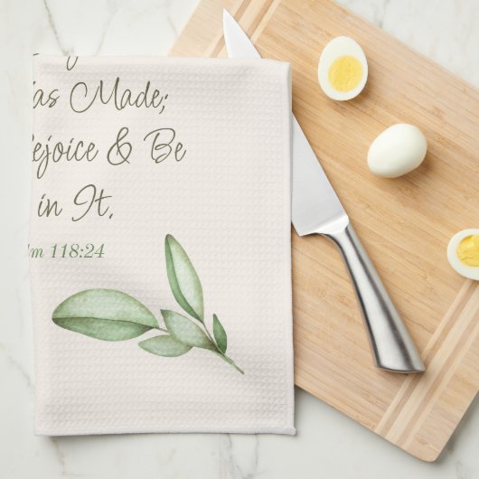 Ermutigend Bibel Verse Magnolia Wasserfarbskript Geschirrtuch (Viertel Falte)