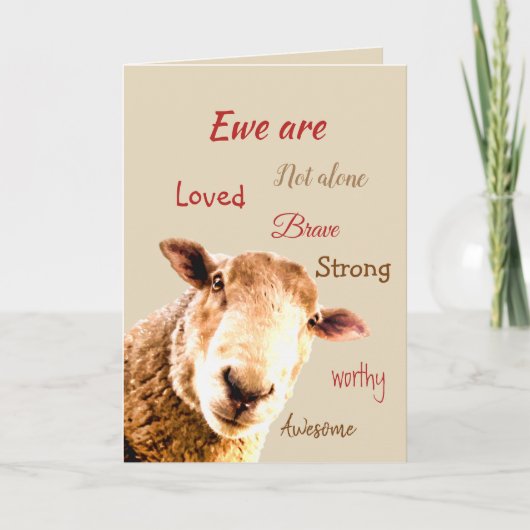 Ermutigend, dass sich der Supportive Funny bald er Dankeskarte (Vorderseite)