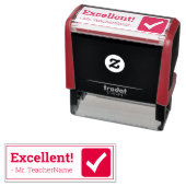 Ermutigend "Exzellent!" + Name des Lehrers Permastempel (Beispiel)