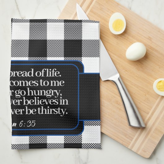 Ermutigend für die Bibel Verse, Schwarz und Weiß K Geschirrtuch (Viertel Falte)