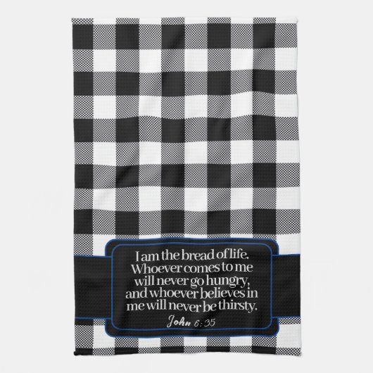 Ermutigend für die Bibel Verse, Schwarz und Weiß K Geschirrtuch (Vertikal)