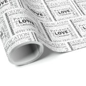 Ermutigend für Word Collage Wrapping Paper Geschenkpapier (Rolleneckpunkt)