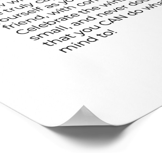 ERMUTIGEND inspirierende Wandkunst Poster (Ecke)