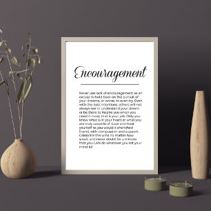 ERMUTIGEND inspirierende Wandkunst Poster
