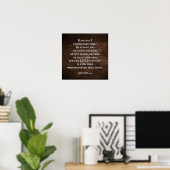 Ermutigend Joshua 1:9 King James Bible Verse Poster (Heimbüro)
