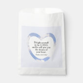 Ermutigend und beherzend für die hellblaue Bibelve Geschenktütchen (Vorderseite)