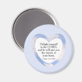 Ermutigend und beherzend für die hellblaue Bibelve Magnet (Vorderseite/Rückseite)