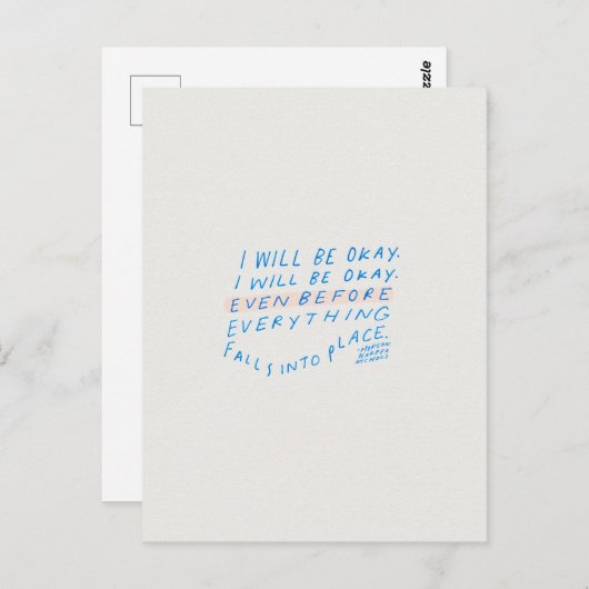 Ermutigende Anführungskarte Postkarte (Vorne/Hinten)