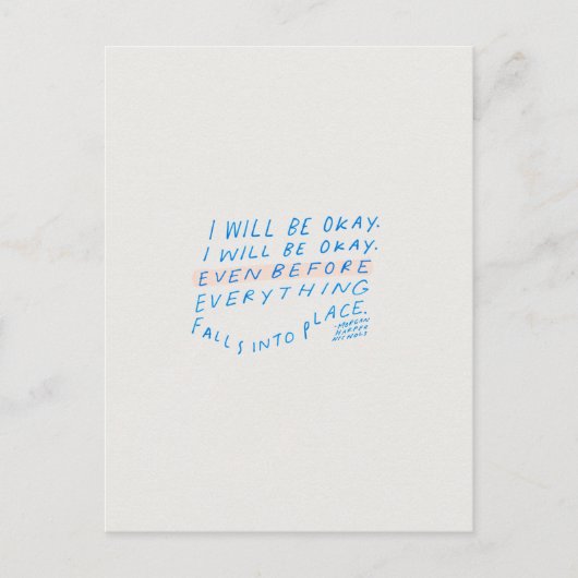 Ermutigende Anführungskarte Postkarte (Vorderseite)