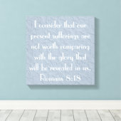 Ermutigende Bibel der Romane 8:18 Leinwanddruck (Insitu (Holzboden))