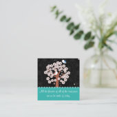 Ermutigende Botschaft mit Vögeln & Garten Quadratische Visitenkarte (Stehend Vorderseite)