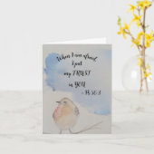 Ermutigende Karte für Wasserfarbvogel - Text für 2 (Gelbe Blume)