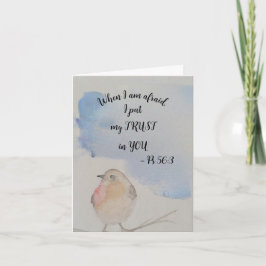 Ermutigende Karte für Wasserfarbvogel - Text für 2