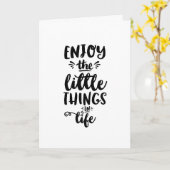 Ermutigende Kartenangebot Kleine Dinge geniessen Karte (Gelbe Blume)