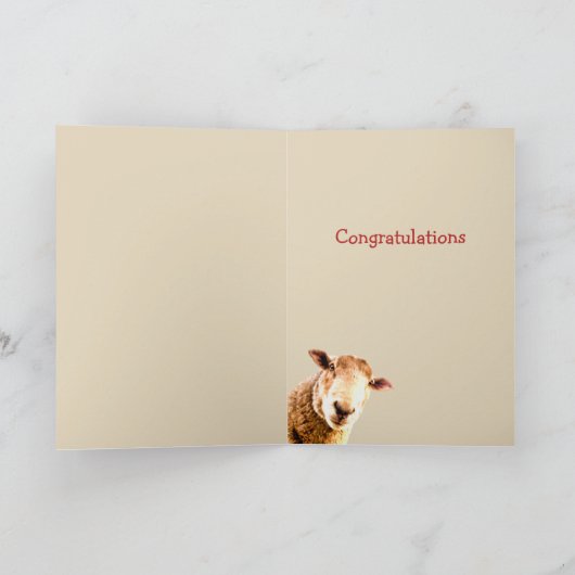 Ermutigende, lustige Glückwünsche Dankeskarte (Innenseite)