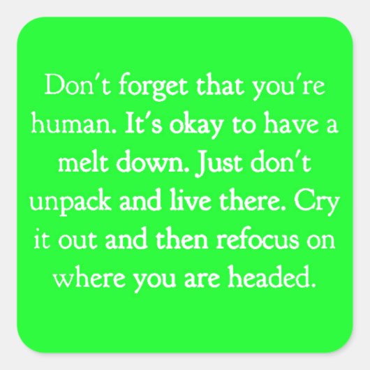 ERMUTIGENDE QUOTEN FÜR MOTIVIEREND BERATUNGEN D QUADRATISCHER AUFKLEBER (Vorderseite)