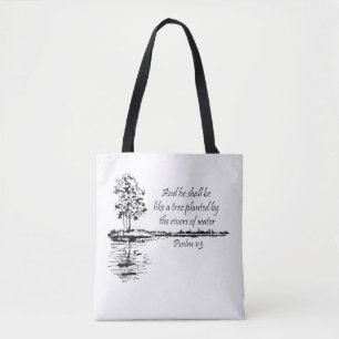 Ermutigende Schrift Psalm 1:3 Tasche