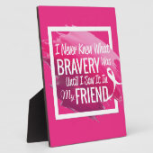 Ermutigende Worte für einen tapferen Freund mit Kr Fotoplatte (Seite)