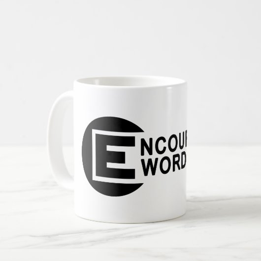 Ermutigende Worte Kaffeetasse (Vorderseite Links)