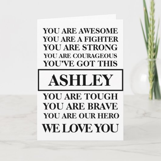 ermutigende Worte werden bald gut personalisiert Karte (Vorderseite)