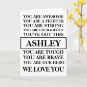 ermutigende Worte werden bald gut personalisiert Karte (Gelbe Blume)